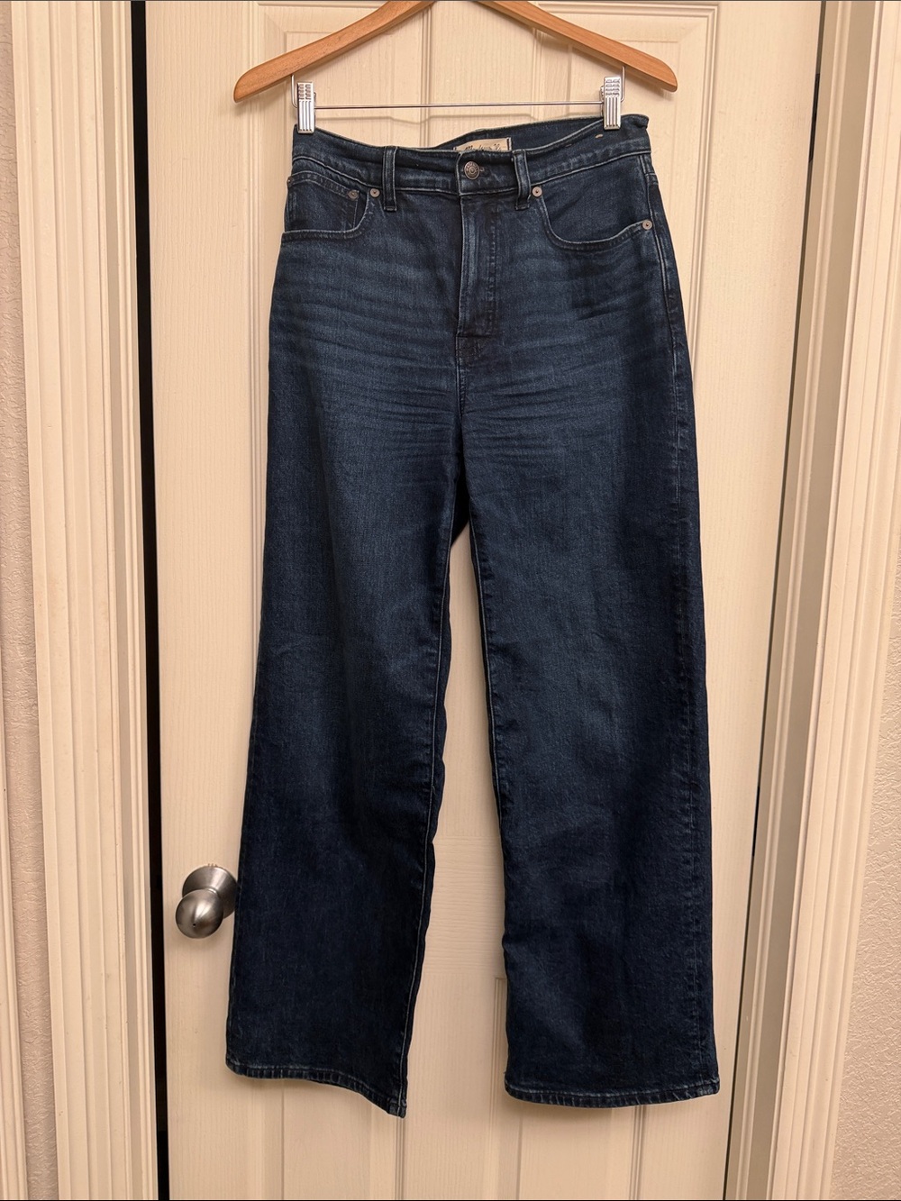 Madewell Perfect Vintage Wide Leg Jean Dark Indigo Women’s Size 27 (6)
